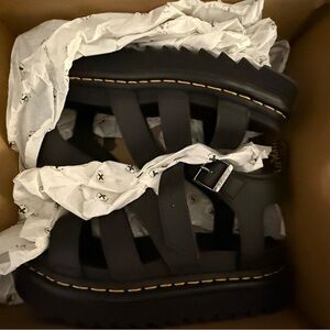 Dr Martens Blaire Black Leather Sandals